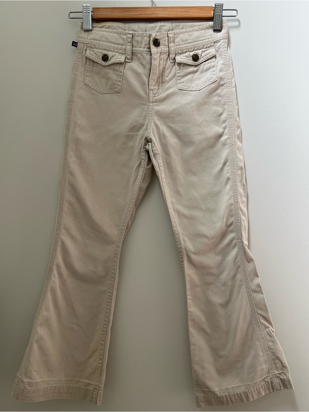 Ralph Lauren Khaki Jeans with Leather Logo Patch